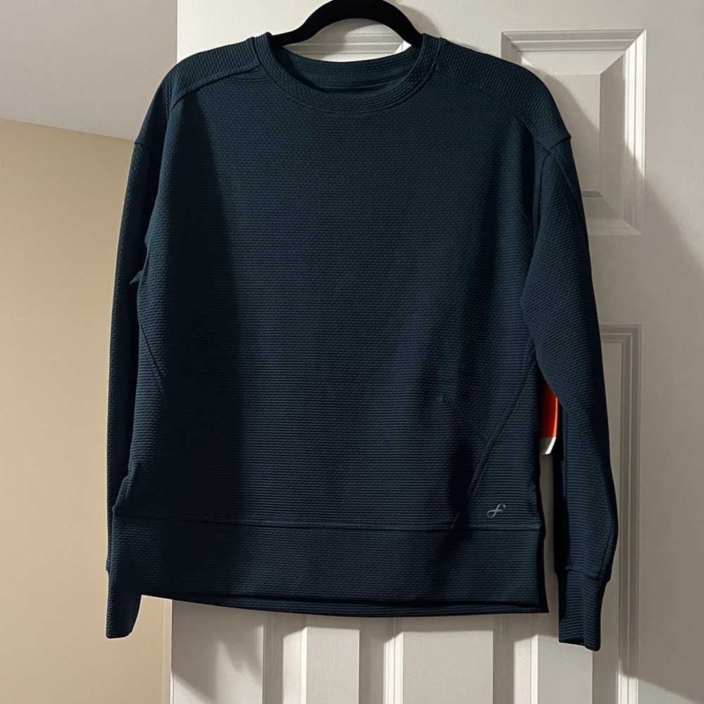 Emerald Green Long Sleeve Textured Top